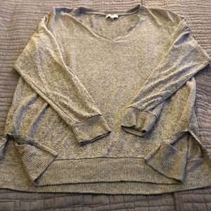 Lucky Brand 🍀 Heather Gray soft V-Neck Women's Tunic Sweater